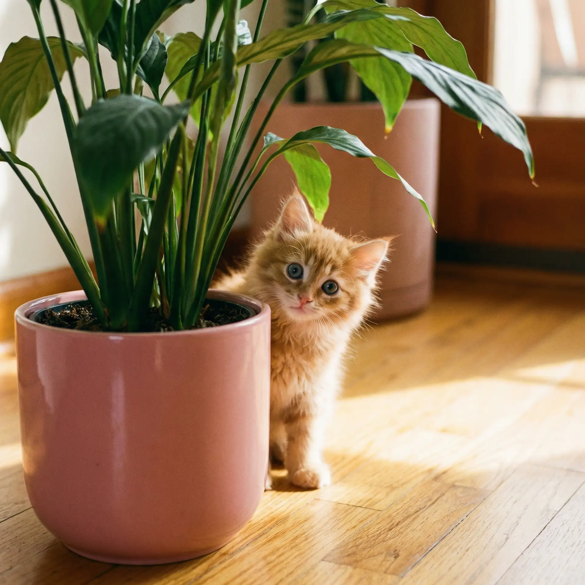 小猫从花盆后探头 - 猎头华尔兹